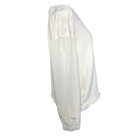 Zara Small White Cream Long Sleeve Blouse Sweater - Picture 6 of 8